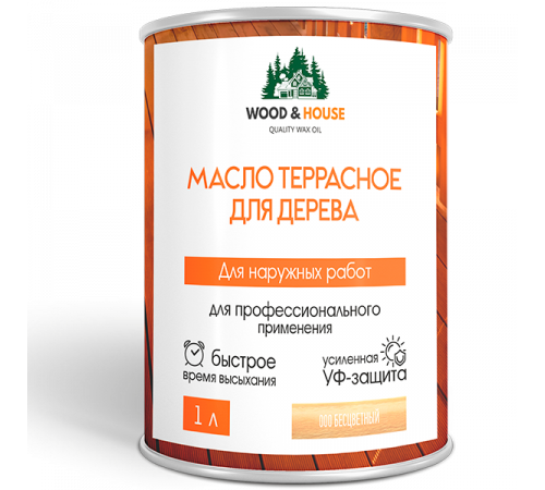 Заказать МАСЛО ТЕРРАСНОЕ ДЛЯ ДЕРЕВА WOOD & HOUSE в Находке, Приморский край