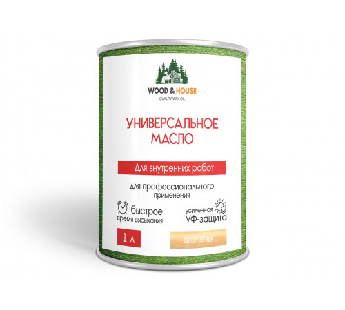 Приобрести ЦВЕТНОЕ УНИВЕРСАЛЬНОЕ МАСЛО WOOD & HOUSE Серия ПРОФИ в Находке, Приморский край