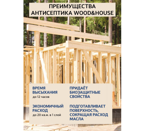 Заказать ГРУНТОВОЧНЫЙ АНТИСЕПТИК WOOD & HOUSE в Находке, Приморский край